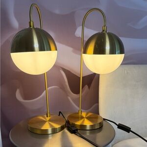Modern Gold and White Table Lamps